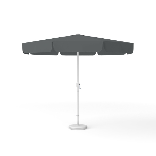 Round parasol, ø 300 cm, anthracite – with crank, plain colour