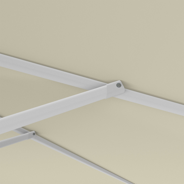Parasol with crank, robust struts