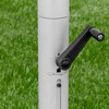 Perfectly tensioned pavilion roof: 5-part mast with crank system