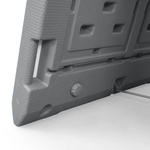 Detail: View of inlet and outlet openings and central stabilizing rod