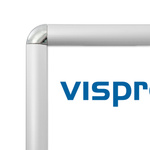 Snap frame profile size DIN A1, rounded corners in chrome finish