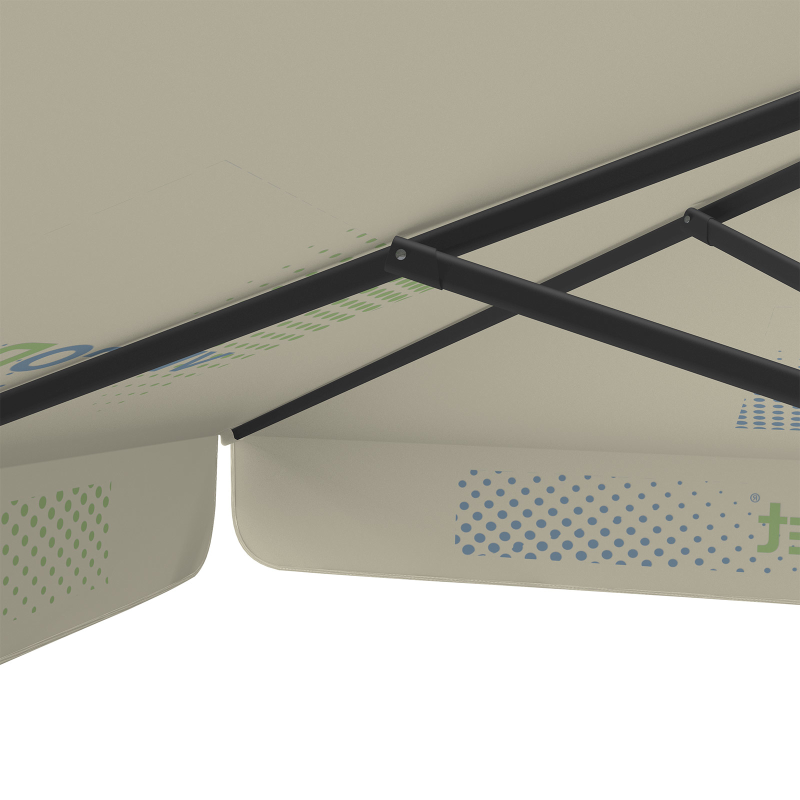 Parasol with logo print, 250 x 250 cm, sturdy ribs