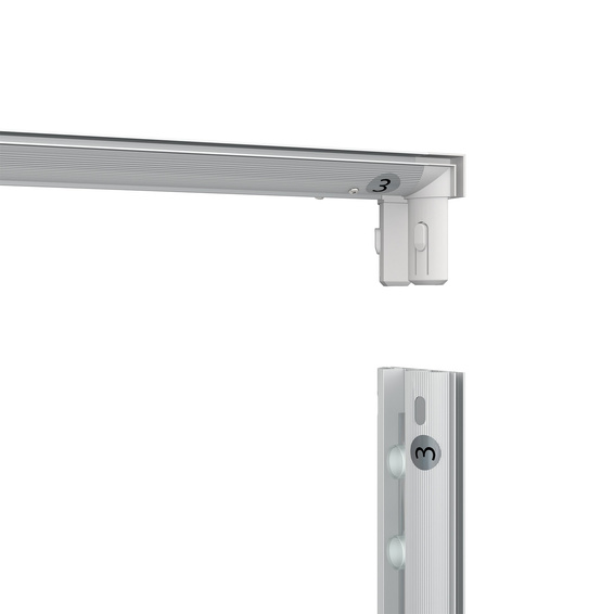 Illuminated frame with simple click connection