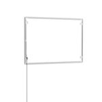 LED poster frame, A1, rear side with wall mounts and power connection cable