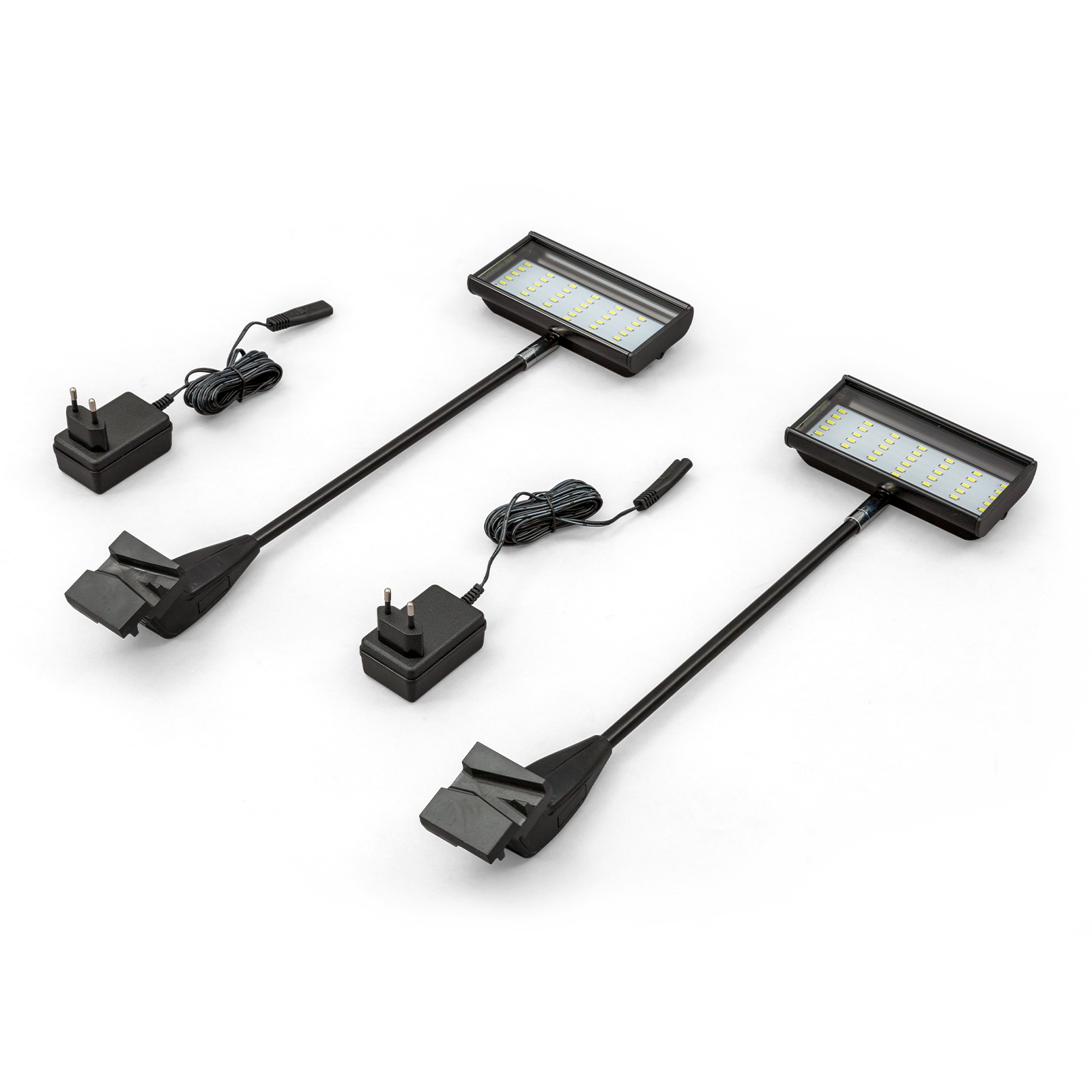 Optional lighting: LED spotlights for pop-up folding displays