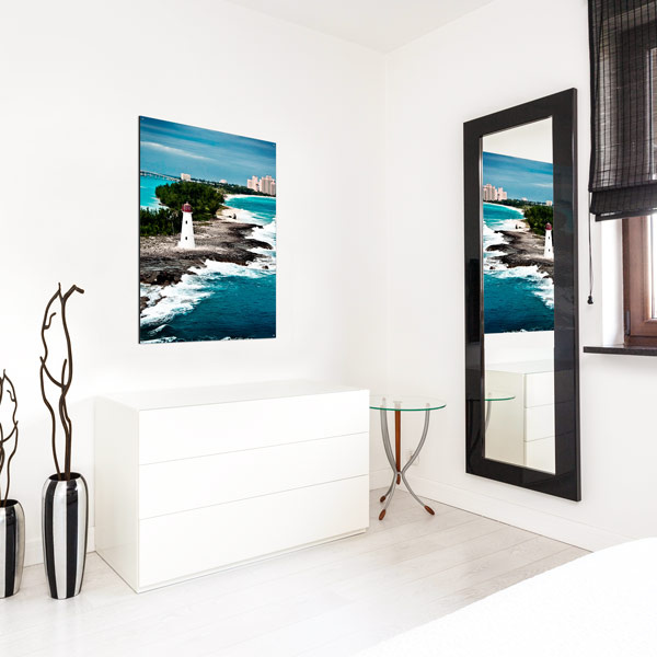 Poster on aluminum composite panel as decorative wall art