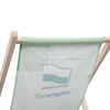 Adhere hook-and-loop tape of the desired height to the back of the deck chair.