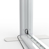 Trade fair counter Lightbox flex Basic, detail: lower corner with attached power cable