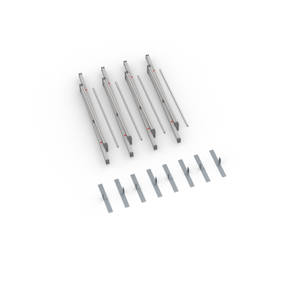 Delivery content keder display Flex, system width 400 cm, system height 250 cm