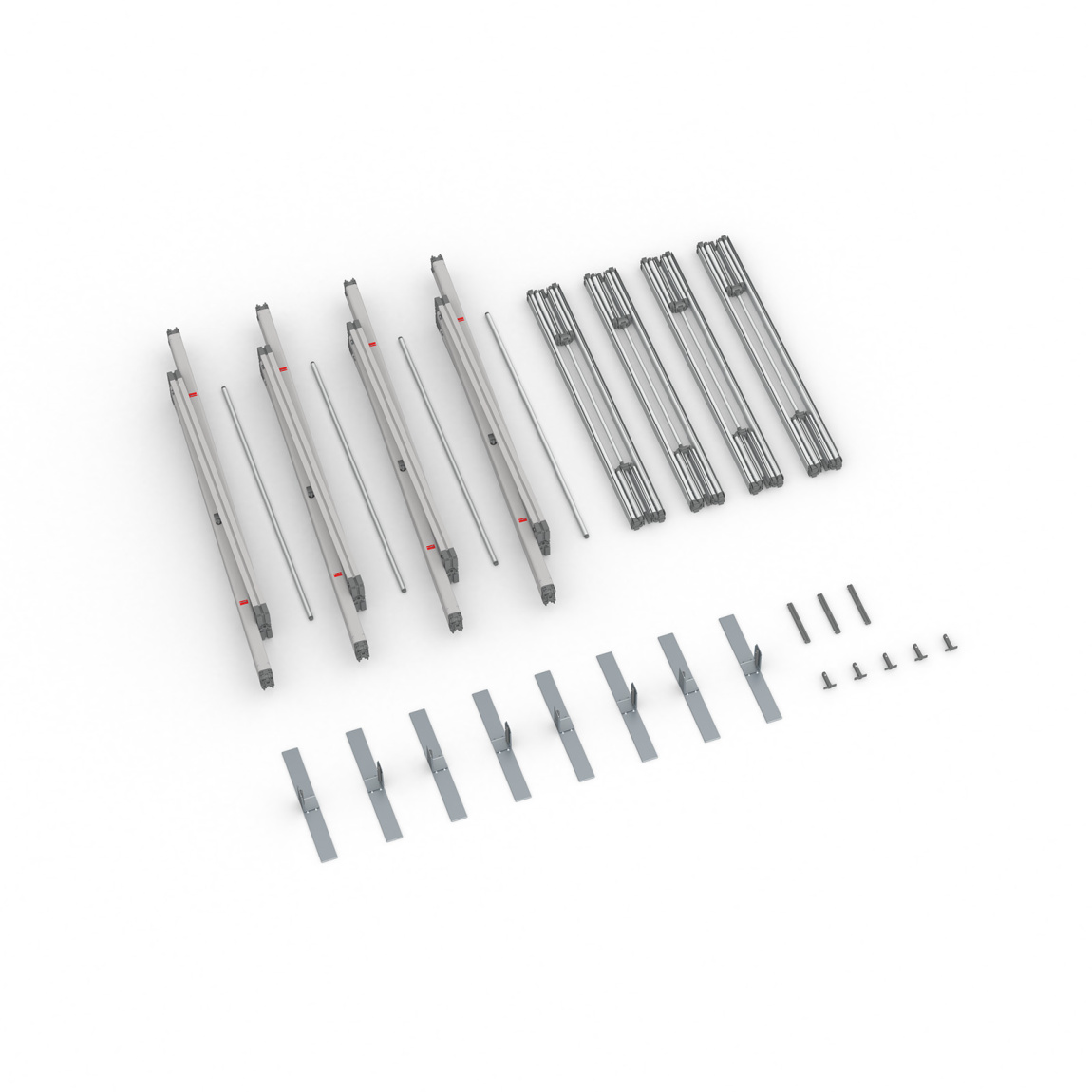 Delivery content keder display Flex, system width 400 cm, system height 300 cm