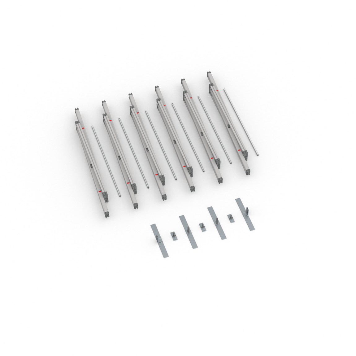 Scope of delivery Keder frame flex, system width 600 cm, system height 250 cm