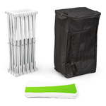 Scope of delivery Pop Up Velcro curved 5 x 3, including transport bag and printed panel