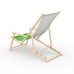 Deck chair with armrest, back side
