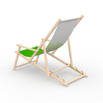 Deck chair with armrest, back side