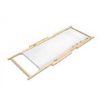 Deck chair with armrest, folded