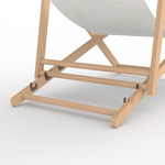 Deck chair, 3-position adjustable, detail: plastic safety bracket