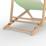 Deck chair, 3-position adjustable, detail: plastic safety bracket