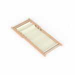 Eco deck chair without armrests, folded