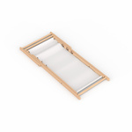 Eco deck chair without armrests, folded
