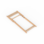 Eco deck chair without armrests, folded