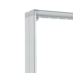 Trade show wall Lightbox flex, detail: upper corner
