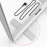 Exhibition Wall Lightbox fold, Detail: rotatable base