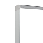Exhibition Wall Lightbox fold, detail: upper corner