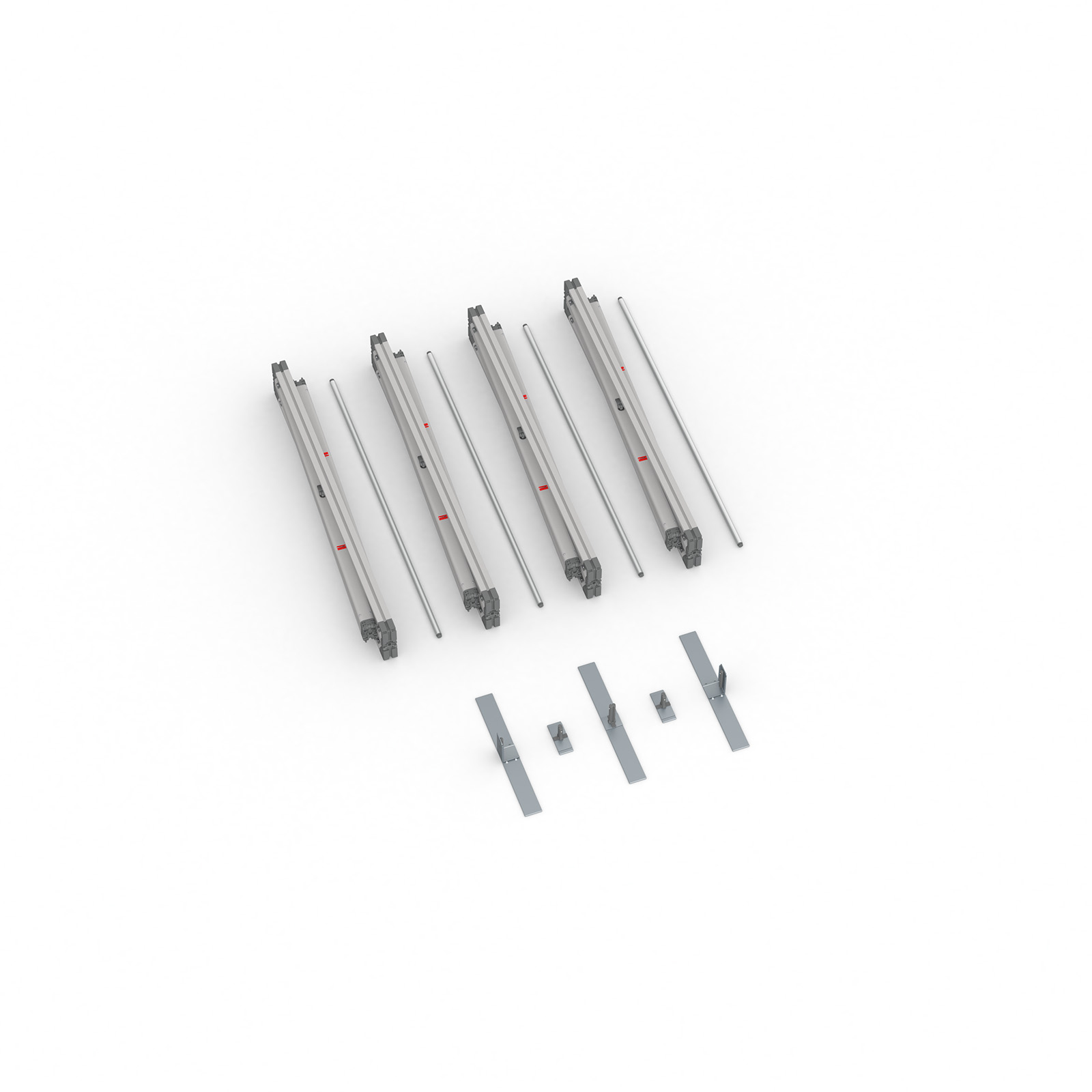 Scope of delivery Keder frame flex, system width 400 cm, system height 200 cm