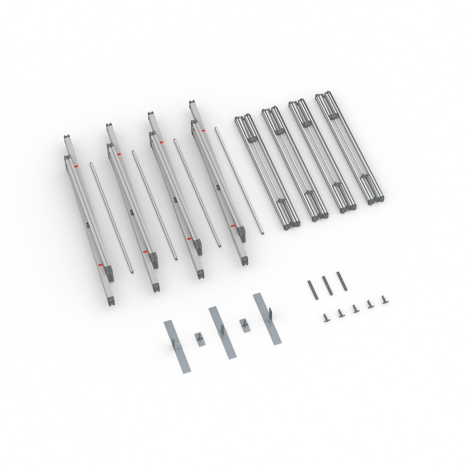 Scope of delivery Keder frame flex, system width 400 cm, system height 300 cm
