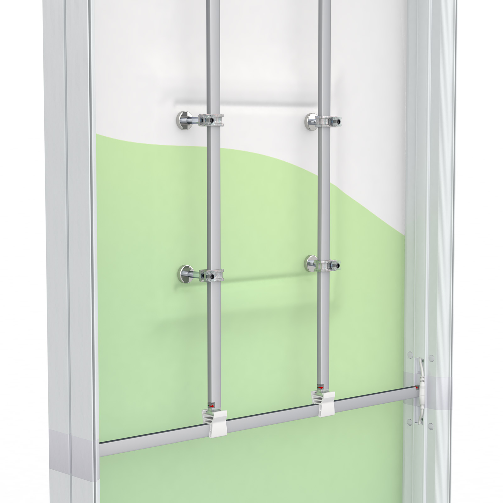 Perforated panel is held by strong magnets