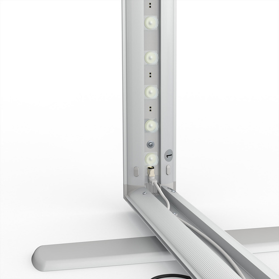 Trade show wall Lightbox click, detail: corner