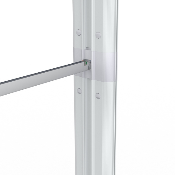 Lightbox flex exhibition wall, detail: support bar