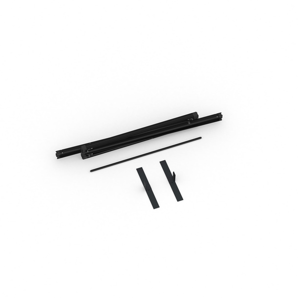 Lieferumfang Kederrahmen flex, Systembreite 100 cm, Systemhöhe 250 cm, schwarz