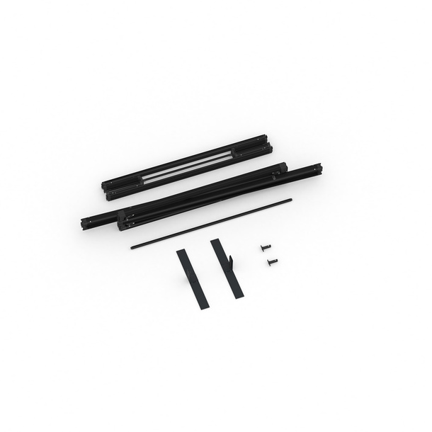 Lieferumfang Kederrahmen flex, Systembreite 100 cm, Systemhöhe 300 cm, schwarz