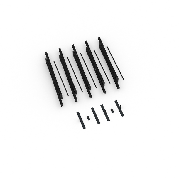 Lieferumfang Kederrahmen flex, Systembreite 500 cm, Systemhöhe 250 cm, schwarz