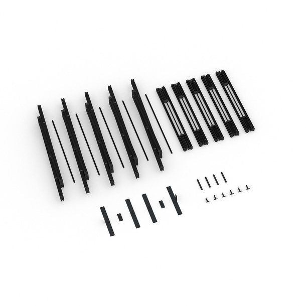 Lieferumfang Kederrahmen flex, Systembreite 500 cm, Systemhöhe 300 cm, schwarz