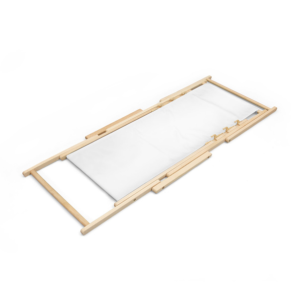Deck chair with armrest, folded