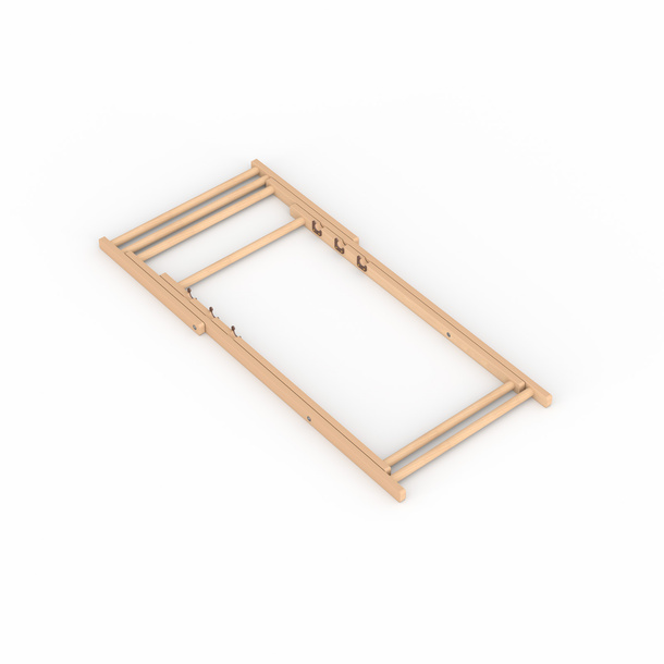 Eco deck chair without armrests, folded