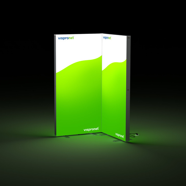 Trade Fair Wall Lightbox Click, Corner Configuration