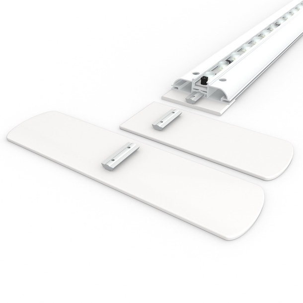 Trade Show Wall Lightbox Flex: The Different Base Variants Without Corner Connectors