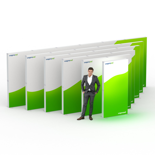 Trade Show Wall Lightbox Flex, Size Comparison