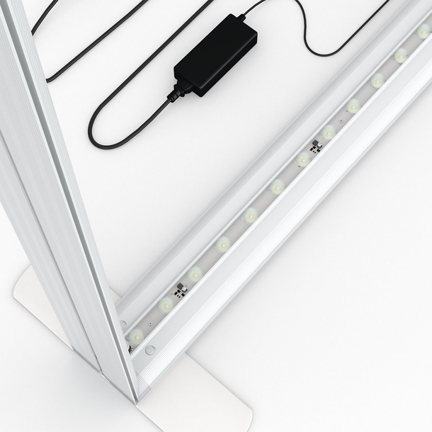 Trade Show Wall Lightbox Flex, Detail: LED Strips