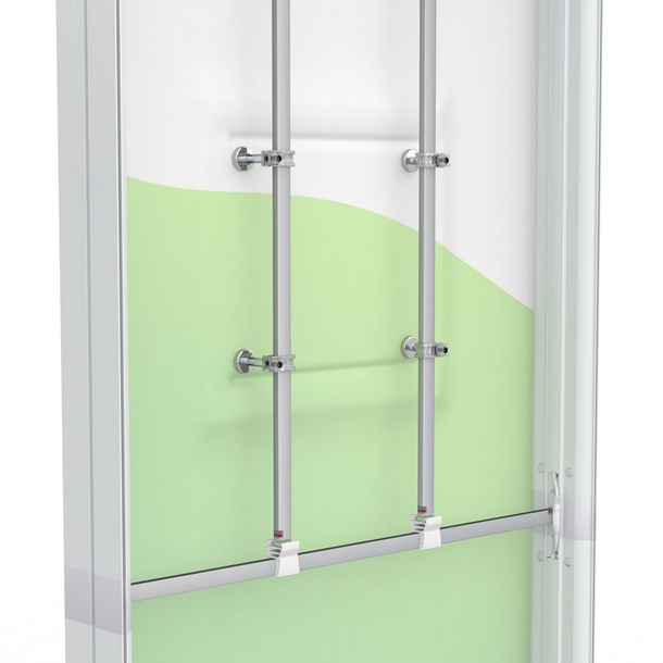 Perforated panel is held by strong magnets