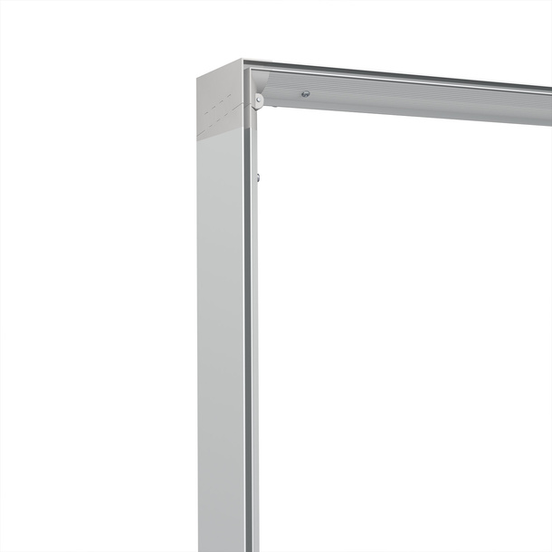 Exhibition Wall Lightbox fold, detail: upper corner