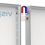 Integrated magnets in the frame - for connecting individual walls