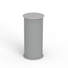 Lamella counter, round, can be used without pressure part, elegant silver-coloured front