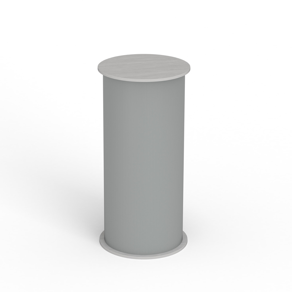 Lamella counter, round, can be used without pressure part, elegant silver-coloured front