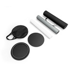 Slat counter round, scope of delivery (e.g., table and base plate black)