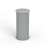 Lamella counter, round, can be used without pressure part, elegant silver-coloured front