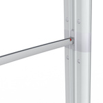 Trade fair wall Lightbox flex curved, detail: support rod attachment